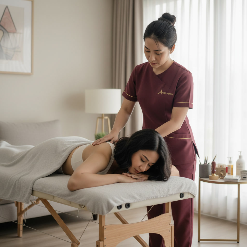 Therapist and client in wellness session